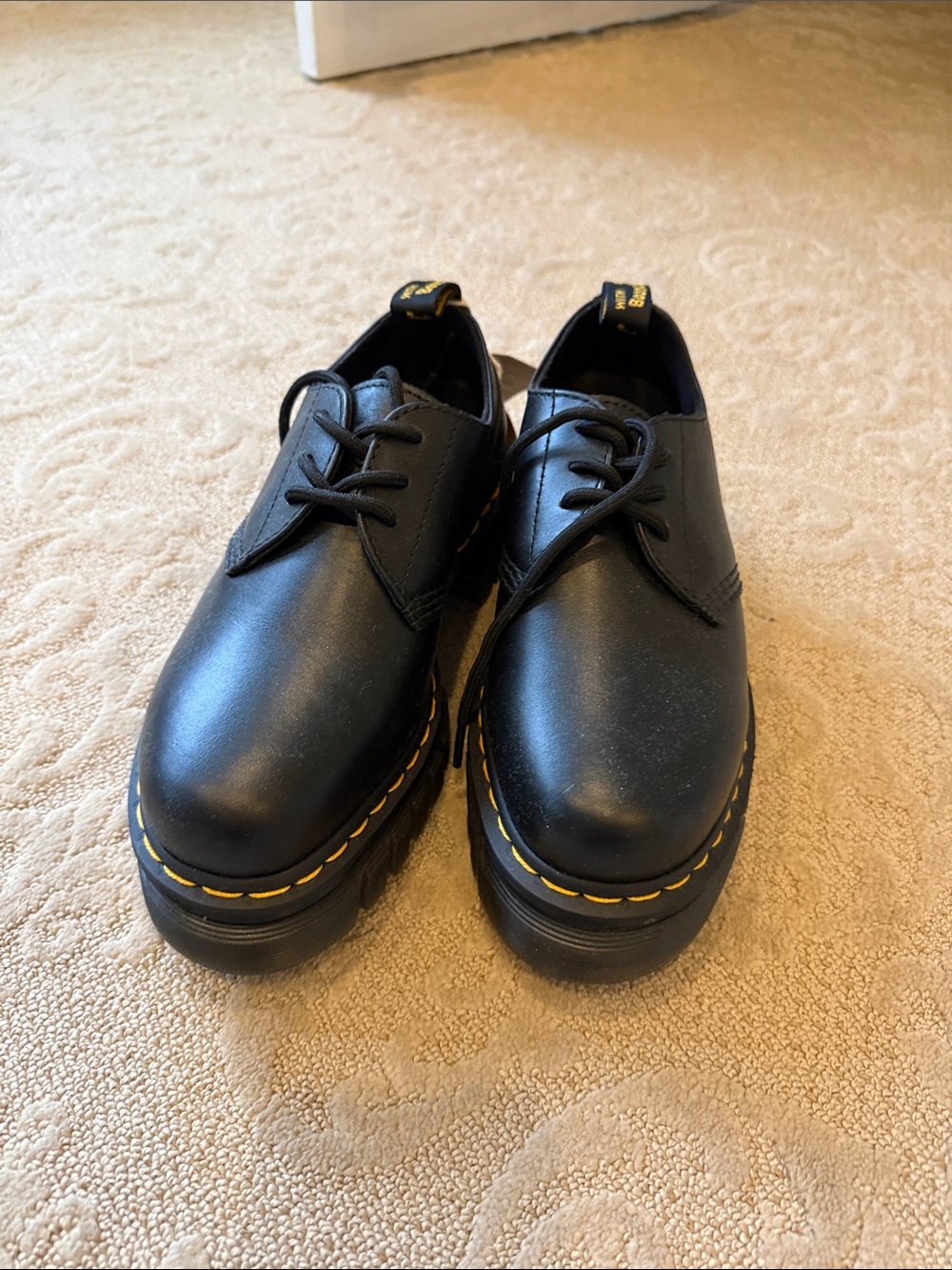 Doc Martens platform Classic Black womens  Lace-Up Leather Shoes